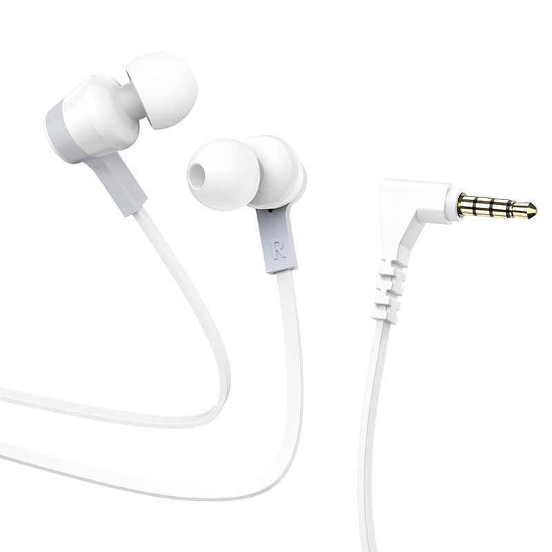 Hoco M86 3.5mm Earphones With Mic White